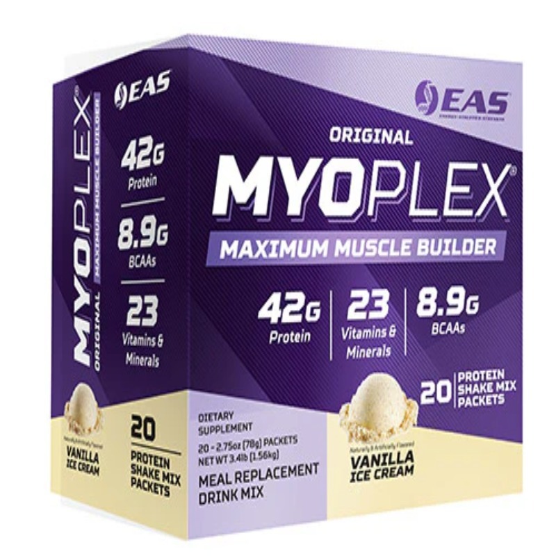 EAS Myoplex 20 Packets in Box - Vanilla Muscle Building Whey Protein